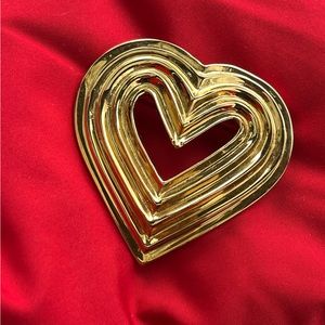St. John Gold Heart Brooch